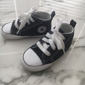 Baby Converse hi-tops in navy